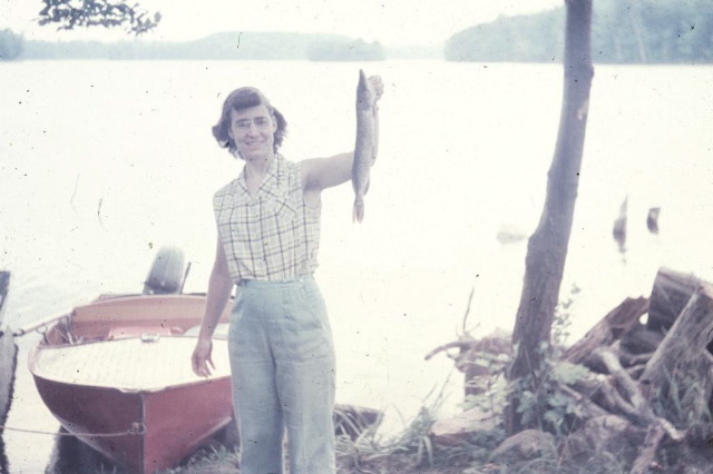 Mom with fish