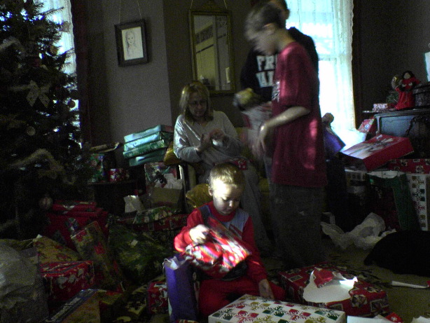 Opening gifts