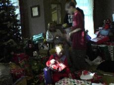 Opening gifts
