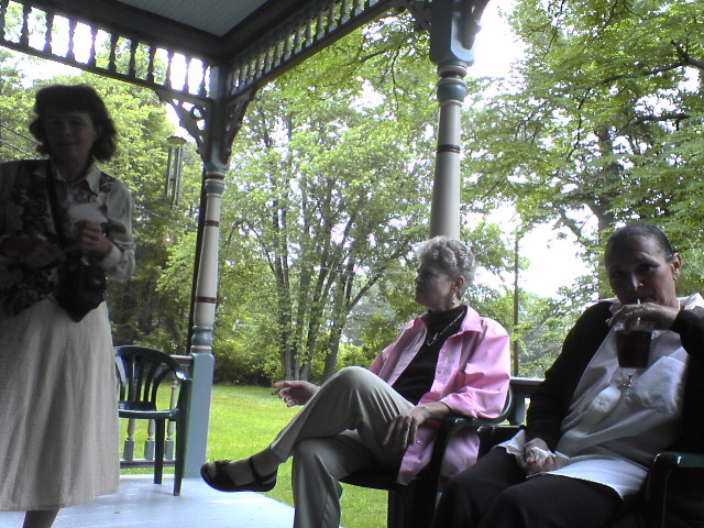 Relaxing on the porch