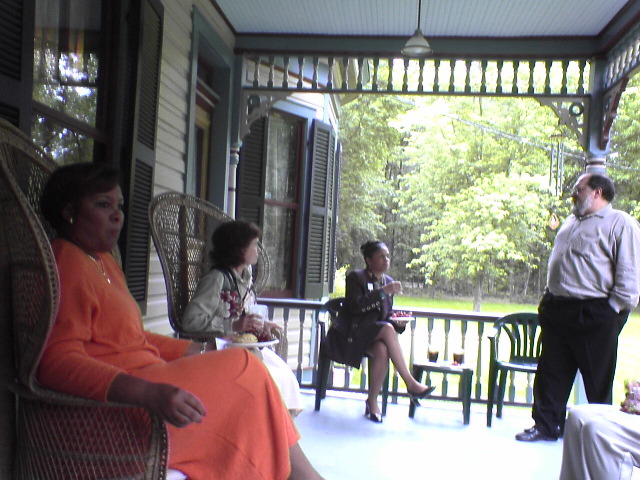 Relaxing on the porch