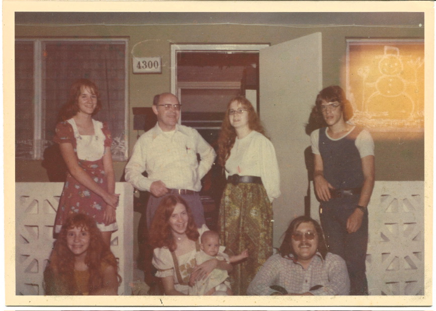 1974 with 5 children, future son-in-law & first granddaughter