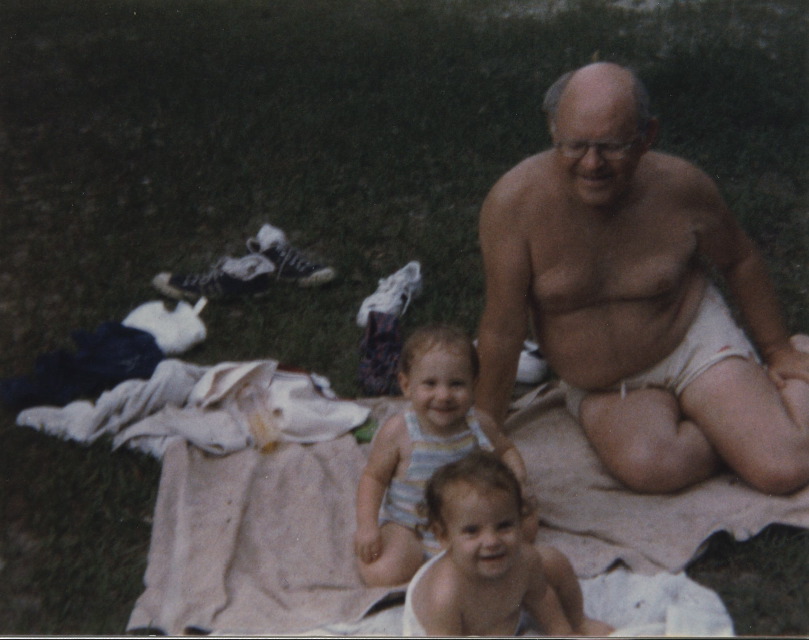 1984 with babies Sarah & Melonie